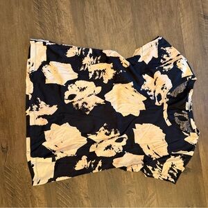CAbi Black and Tan Abstract Top